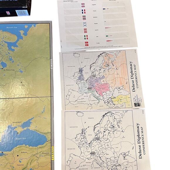 RARE Diplomacy Deluxe Board Game International Intrigue COMPLETE Avalon 1992 - Picture 4 of 7